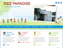 Tablet Screenshot of kidzparadise.org